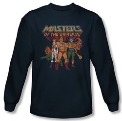 Masters Of The Universe Shirt Team Of Heroes Long Sleeve Navy T-Shirt