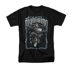 Nightwing DC Comics Shirt Biker Adult Black Tee T-Shirt