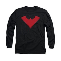 Nightwing DC Comics Shirt Nightwing 52 Costume Long Sleeve Black Tee T-Shirt