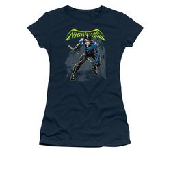 Nightwing DC Comics Shirt Nightwing Juniors Navy Blue Tee T-Shirt