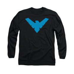 Nightwing DC Comics Shirt Symbol Long Sleeve Black Tee T-Shirt