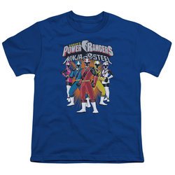 Power Rangers Ninja Steel Kids Shirt Team Royal Blue T-Shirt