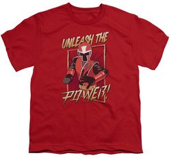 Power Rangers Ninja Steel Kids Shirt Unleash Red T-Shirt