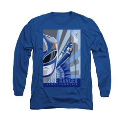 Power Rangers Shirt Blue Ranger Long Sleeve Blue Tee T-Shirt