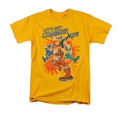 Power Rangers Shirt Charged Up Gold T-Shirt