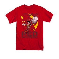 Power Rangers Shirt Go Red Red T-Shirt