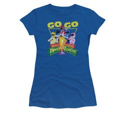 Power Rangers Shirt Juniors Go Go Royal Blue T-Shirt