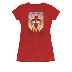 Power Rangers Shirt Juniors Red Ranger Red T-Shirt