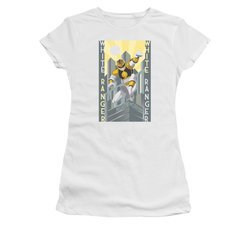 Power Rangers Shirt Juniors White Ranger White T-Shirt