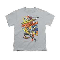 Power Rangers Shirt Kids Swords Out Silver T-Shirt