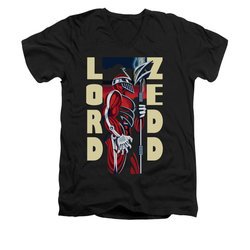 Power Rangers Shirt Slim Fit V-Neck Zedd Black T-Shirt