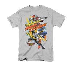 Power Rangers Shirt Swords Out Silver T-Shirt