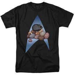 Star Trek Cats "Five Year Nap" Black T-shirt