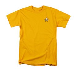 Star Trek - Deep Space Nine Shirt DS9 Engineering Emblem Adult Gold Tee T-Shirt