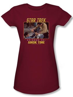 Star Trek Juniors Shirt Amok Time Cardinal Red T-Shirt Tee