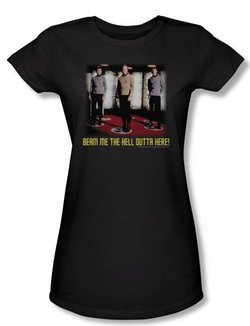 Star Trek Juniors Shirt Beam Me The Hell Outta Here! Black Tee T-Shirt