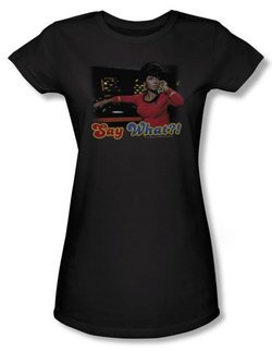 Star Trek Juniors Shirt Capture Uhura Say What Black T-shirt Tee