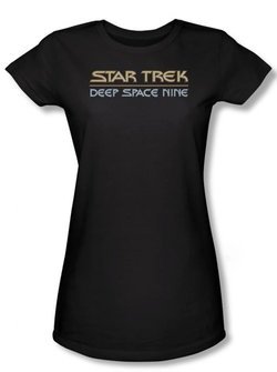 Star Trek Juniors Shirt Deep Space Nine Logo Black T-shirt Tee