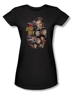 Star Trek Juniors Shirt The Classic Crew Black Tee T-Shirt