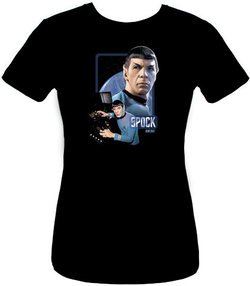 Star Trek Juniors T-shirt - Spock Black Tee