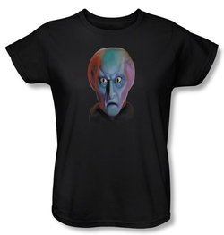 Star Trek Ladies Shirt Balok Head Black Tee T-Shirt