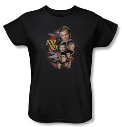 Star Trek Ladies Shirt The Classic Crew Black Tee T-Shirt