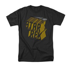 Star Trek Shirt 3D Logo Black T-Shirt