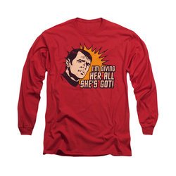 Star Trek Shirt All She's Got Long Sleeve Red Tee T-Shirt