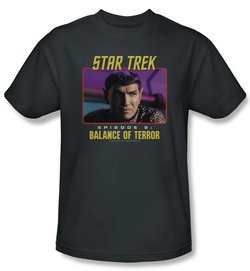 Star Trek Shirt Balance Of Terror Adult Charcoal Tee T-Shirt