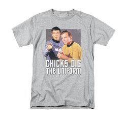 Star Trek Shirt Chicks Dig The Uniform Athletic Heather T-Shirt