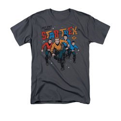 Star Trek Shirt Deep Space Thrills Charcoal T-Shirt