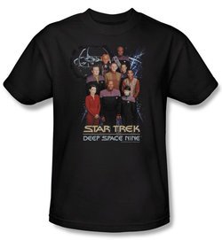 Star Trek Shirt Ds9 Crew Adult Black Tee T-Shirt