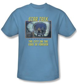 Star Trek Shirt Edge Of Forever Adult Carolina Blue Tee T-Shirt