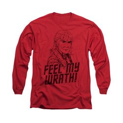 Star Trek Shirt Feel My Wrath Long Sleeve Red Tee T-Shirt