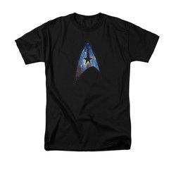 Star Trek Shirt Galactic Shield Black T-Shirt