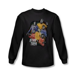 Star Trek Shirt Galaxy Glow Long Sleeve Black Tee T-Shirt