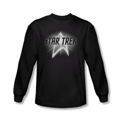 Star Trek Shirt Glow Logo Long Sleeve Black Tee T-Shirt