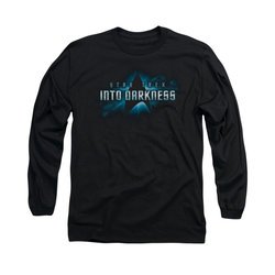 Star Trek Shirt Into Darkness Logo Long Sleeve Black Tee T-Shirt