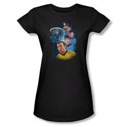 Star Trek Shirt Juniors Among The Stars Black T-Shirt