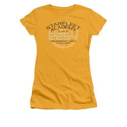 Star Trek Shirt Juniors Class Of 2254 Gold T-Shirt