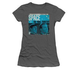 Star Trek Shirt Juniors Final Frontier Cover Charcoal T-Shirt