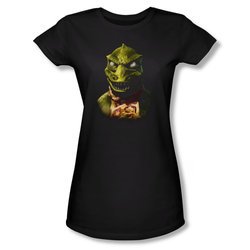 Star Trek Shirt Juniors Gorn Bust Black T-Shirt