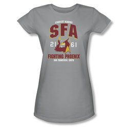 Star Trek Shirt Juniors SFA Fighting Phoenix Silver T-Shirt