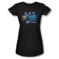 Star Trek Shirt Juniors The Main Three Black T-Shirt