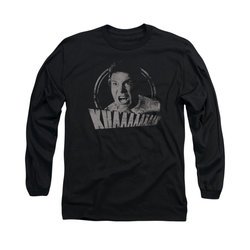 Star Trek Shirt Khan Distressed Long Sleeve Black Tee T-Shirt