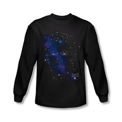 Star Trek Shirt Kirk Constellation Long Sleeve Black Tee T-Shirt