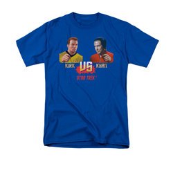 Star Trek Shirt Kirk VS Khan Royal Blue T-Shirt