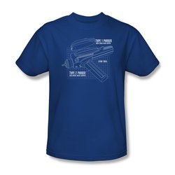 Star Trek Shirt Phaser Prints Royal Blue T-Shirt