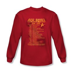 Star Trek Shirt Red Shirt Tour Long Sleeve Red Tee T-Shirt