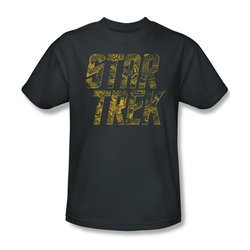 Star Trek Shirt Schematic Logo Charcoal T-Shirt